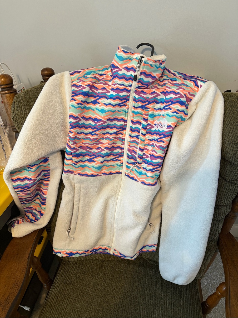 The North Face Fleece Jacket with Multicolor Chevron Panels